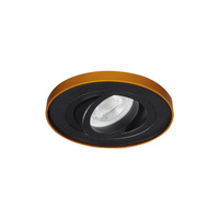 KANLUX TINY BORD GU10/GU5.3 Kruhové podhledové svítidlo Černá a zlatá barva