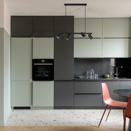 Stropní závěsné svítidlo 4x GU10 černé PARIS Sanico Goldlux