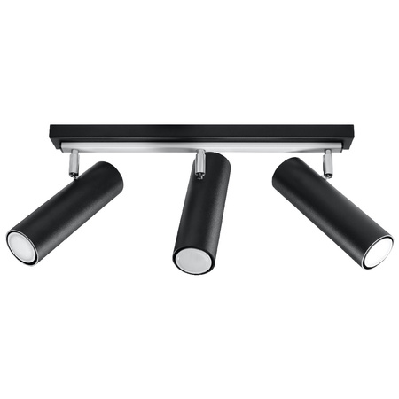 DIREZIONE stropní svítidlo 3xGU10 Reflektor Halogenové svítidlo Moving 45cm Černá SOLLUX