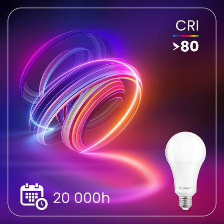 LED žárovka E27 A70 18W = 150W 2430lm 6500K studená bílá 260° LUMILED