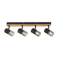Bodové stropní svítidlo 4x E14 Brown Industrial Metta 71154 Rabalux