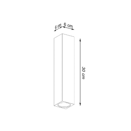 Svítidlo pro povrchovou montáž KEKE GU10 Halogen Tuba Spot Dřevěné SOLLUX