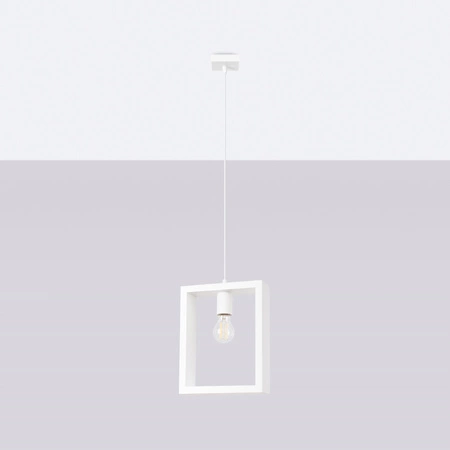 ARIES E27 Bílá skandinávská závěsná lampa SOLLUX