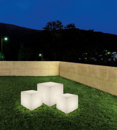 Venkovní zahradní lampa CUMULUS L 8965 E27 IP44 60 cm Cube White Modern Nowodvorski
