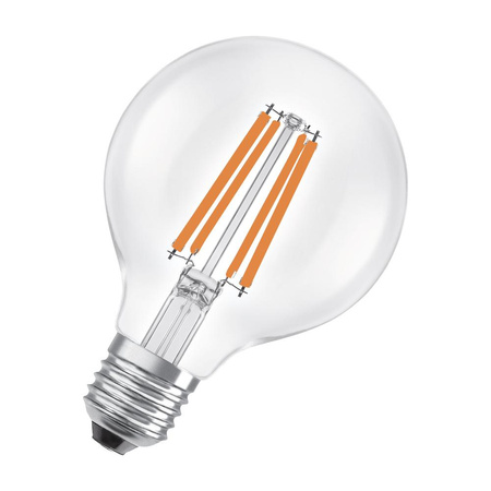 LED žárovka G80 Sphere E27 2,2W = 40W 470lm 2700K Warm 330° Filament CLASSIC ENERGETICKÁ ÚSPORNOST Osram