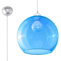 LED závěsné stropní svítidlo BALL E27 Overhang Round Blue SOLLUX
