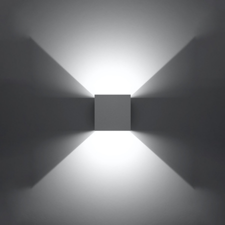 Exteriérové povrchové svítidlo LUCA LED 6W 3000K IP54 Nástěnné svítidlo horní/spodní kostka bílá SOLLUX