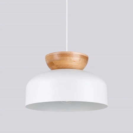 MARION E27 Bílá skandinávská závěsná lampa SOLLUX