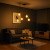 5x E27 Závěsná stropní lampa, Pavouk ARANE LUMILED