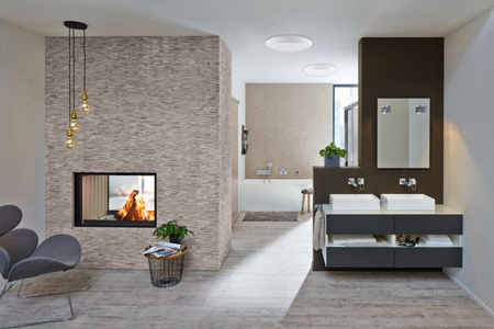 Stropní svítidlo LED pro koupelnu s povrchovou montáží 19W 4000K IP44 se senzorem pohybu ZOE LX White 30cm