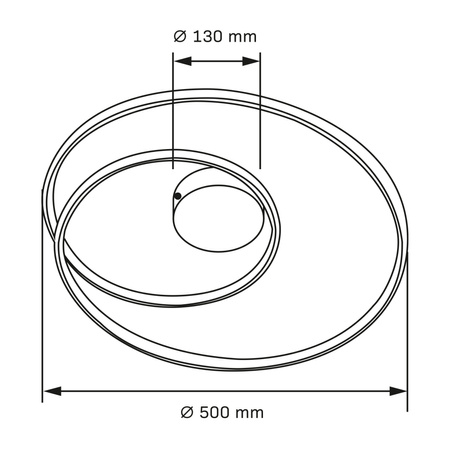 Dekorativní stropní svítidlo LED 40W 3700lm 4000K neutrální černá ZEFIRA Sanico Goldlux