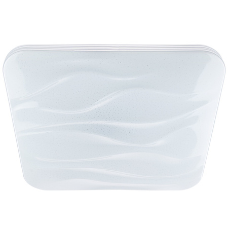 LED stropní koupelnový plafón 72W 3000-6500K White Square Diamond 43cm + dálkové ovládání