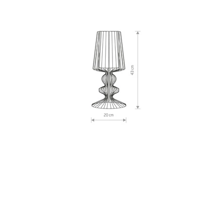 AVEIRO 5411 Nowodvorski Stolní lampa Černá E27 Stolní drát Ocel Retro