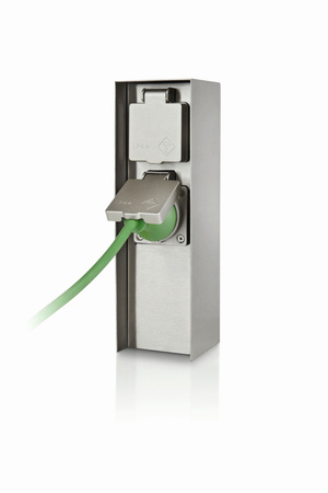 Elektrická zahradní tyč ROCK 2x Zásuvka 230V IP44 Stříbrná PHILIPS