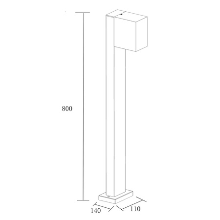 Zahradní stojací lampa GU10 černá IP54 Boston Sanico Goldlux