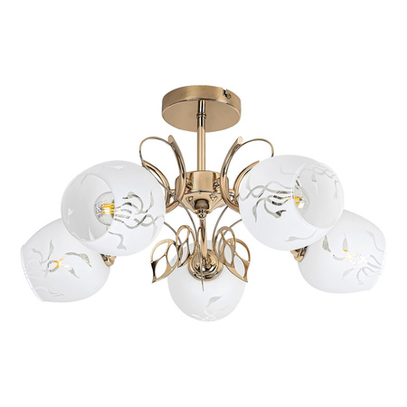 Stropní svítidlo 5x E27 Gold Classic Fauna Rabalux