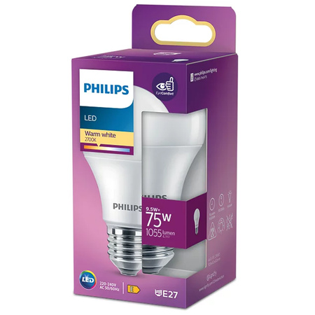 LED žárovka E27 A60 7W = 60W 806lm 2700K teplá bílá PHILIPS