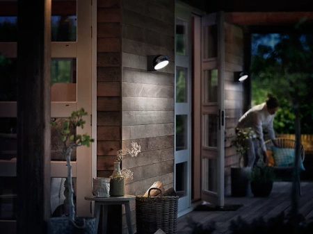 Zahradní lampa LED nástěnná lampa MIMOZA myGarden 7W 4000K IP44 pohyblivá antracitová PHILIPS
