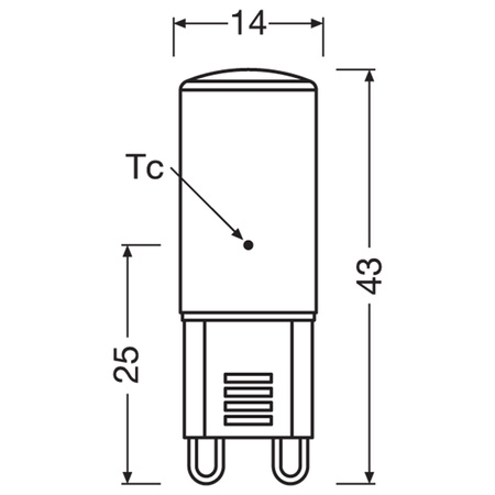 2x LED žárovka s paticí G9 1,9W = 20W 200lm 2700K teplá bílá 300° OSRAM