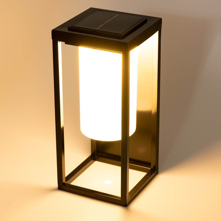 LED venkovní solární lampa zahradní stojící 3000K IP44 28.5cm soumrakový senzor