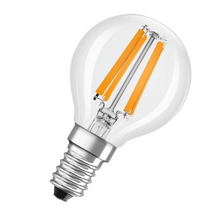 LED žárovka kulová E14 P45 4,2W = 40W 470lm 2700K teplá 320° CRI97 stmívatelná Ledvance