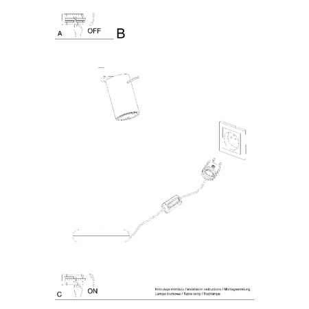 Noční stolní lampa RING GU10 Pohyblivá bílá SOLLUX
