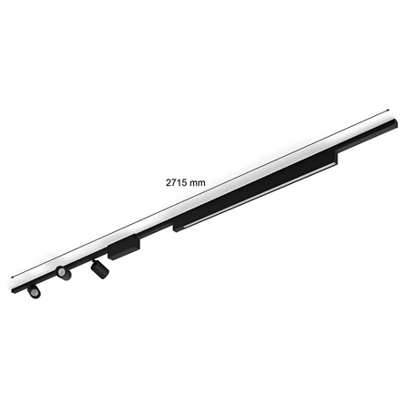 Perifo Lighting Rail Kit 1,5 m + 3x reflektor + LED světlo 44,6 W CCT RGB Philips HUE Bluetooth Black