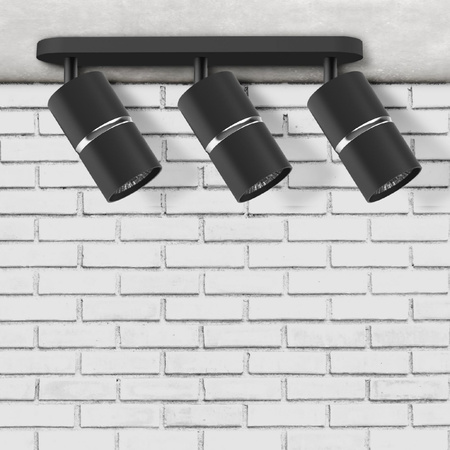 Nástěnné a stropní bodové svítidlo 3x GU10 BlackSilver BAMBOO Sanico Goldlux