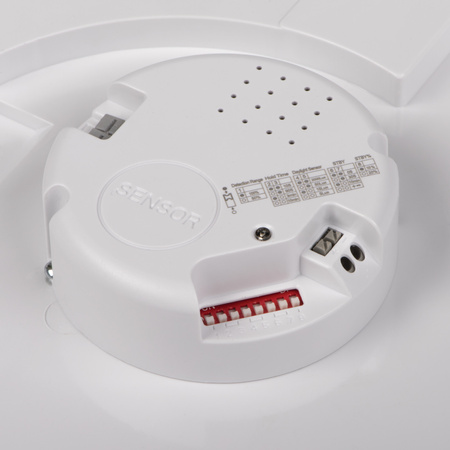 Plafond LED stropní svítidlo se senzorem pohybu Povrchová montáž 16W 1300lm 4000K Neutrální IP65 Kulatá bílá DABA KANLUX