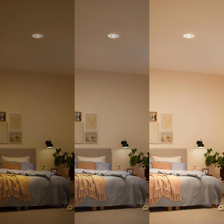 LED zapuštěná pod omítku 5W 550lm 4000lm neutrální pohyblivá kulatá bílá stmívatelná 3STEP SceneSwitch Cilantro Philips