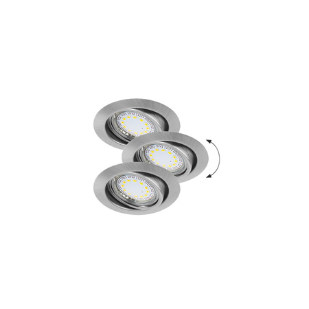 3x SPOT Zapuštěné bodové světlo GU10 3W 240lm 3000K Chrome Classic Lite 1166 Rabalux