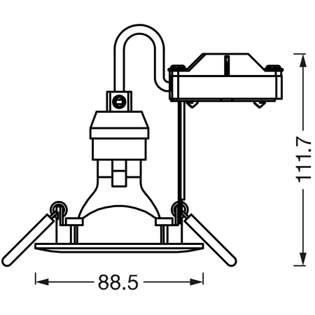 Podomítkové svítidlo GU10 4.3W 345lm 230V 2700K Teplá bílá Ra ? 90 Silver LED SPOT LEDVANCE