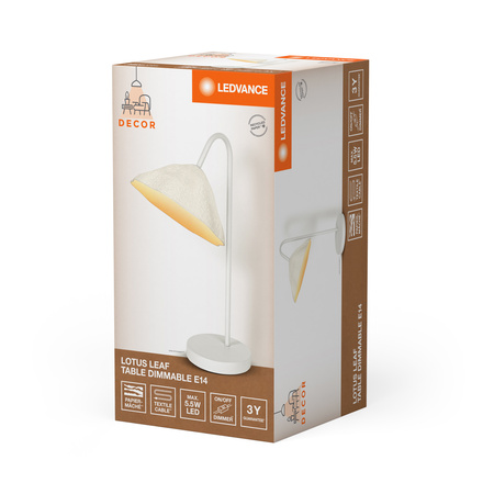 Stolní lampa Stolní svítidlo Stojací dekorativní E14 Bílá USB-C Dekor Ledvance