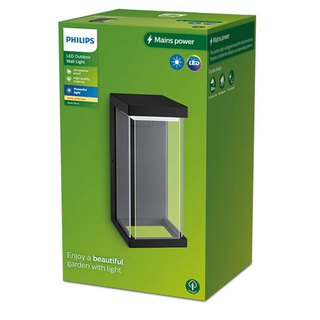 KYRIE 12W 2700K IP44 Obdélníková zahradní LED nástěnná lampa PHILIPS