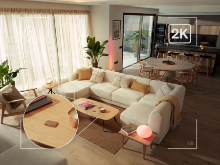 Venkovní kabelová kamera IP 2K QHD 1440p CMOS Black Zigbee WiFi SMART Security Camera Secure Philips HUE