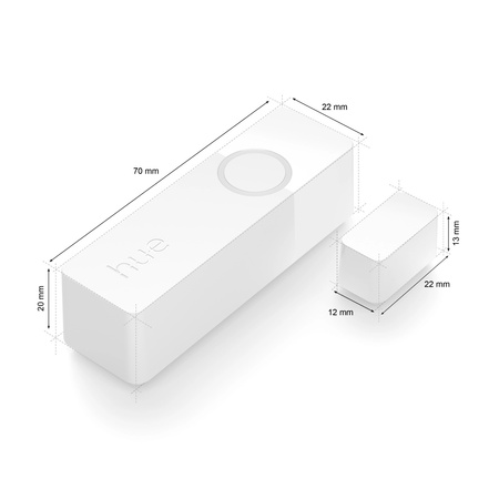 Kontaktní senzor otevření/zavření dveří Bezdrátový inteligentní kontaktní senzor oken PHILIPS HUE Zigbee, bílý