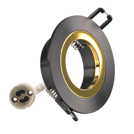 Skryté bodové svítidlo GU10 černé FEBE Sanico Goldlux