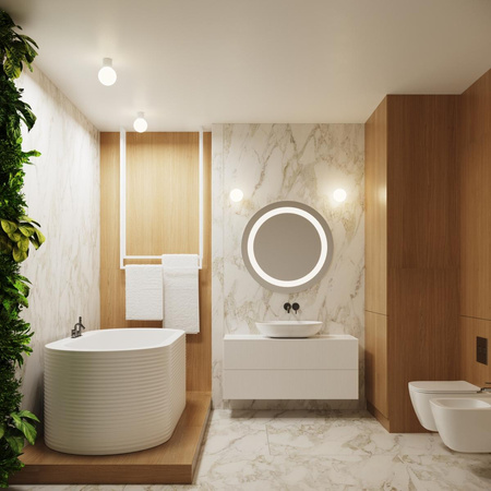 Koupelnové stropní svítidlo G9 Round White Modern Matte IP44 Halo Sollux