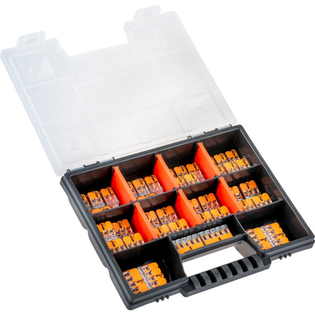 Rychlospojky WAGO Instalační konektory Sada 60 kusů - 25x 221 2x4mm + 25x 3x4mm + 10x 5x4mm