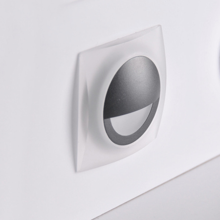 LED zahradní svítidlo pro zapuštěnou montáž na schodiště 3W 40lm IP44 4000K černá Q5 GOLDLUX (Polux)