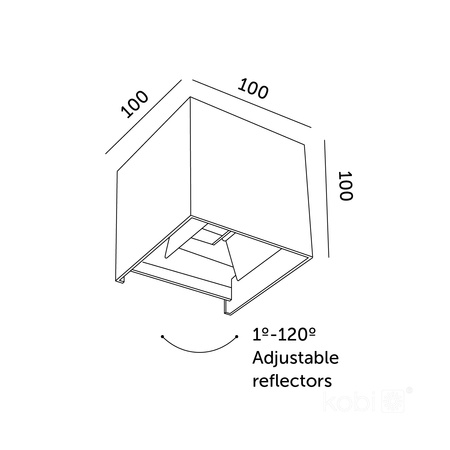 Nástěnné svítidlo LED 6W 420lm 3000K Neutral 2x LED IP54 Black Querk Kobi