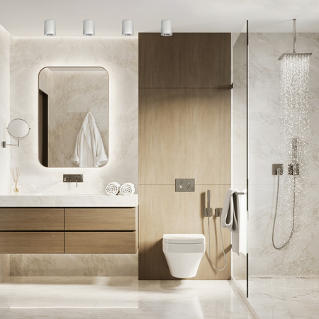 Halogenové svítidlo pro povrchovou montáž Vodotěsný hliník GU10 IP44 Chrom Aquarius Kobi