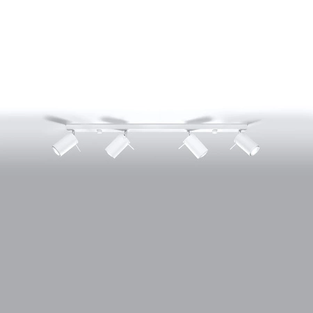 Svítidlo pro povrchovou montáž RING 4L 4xGU10 Reflektor halogenový pohyblivý minimalistický bílý SOLLUX