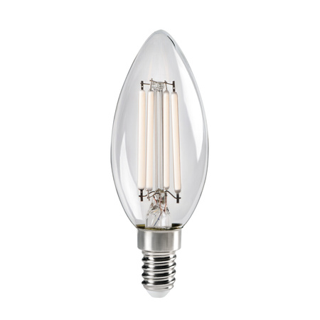 LED žárovka E14 Edison C35 4,5W = 40W 470lm 2700K Warm Clear XLED Filament Kanlux