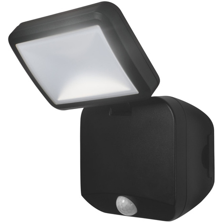 Reflektor LED 4W 260lm 4000K IP54 černý s LEDVANCE SPOTLIGHT Bateriový pohybový senzor