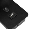 Nástěnné svítidlo GU10 RING s USB a vypínačem. černé