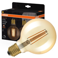 2x LED dekorativní žárovka E27 G95 6.5W = 55W 725lm 2400K Teplá bílá 300° vlákno stmívatelné OSRAM Vintage 1906