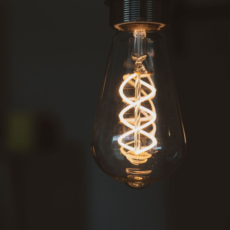 LED žárovka E27 ST64 Edison 4W 100lm 1800K teplá bílá 360° FILAMENT Smoke Dimmable Videx