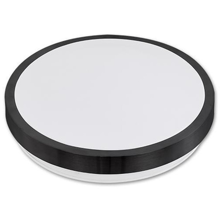 Stropní svítidlo LED 2x E27 s mikrovlnným senzorem SOLEN kulaté černé