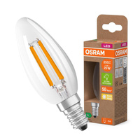 LED žárovka B35 Candle E14 1,2W = 25W 255lm 2700K Warm 330° 213lm/W CLASSIC ENERGETICKÁ ÚSPORNOST Osram